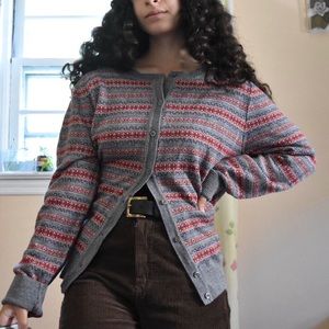 Vintage oversized gray button down cardigan/sweater